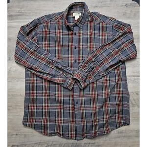 L.L. Bean Shirt Mens Large Flannel Traditional Fit Long Sleeve Button Up